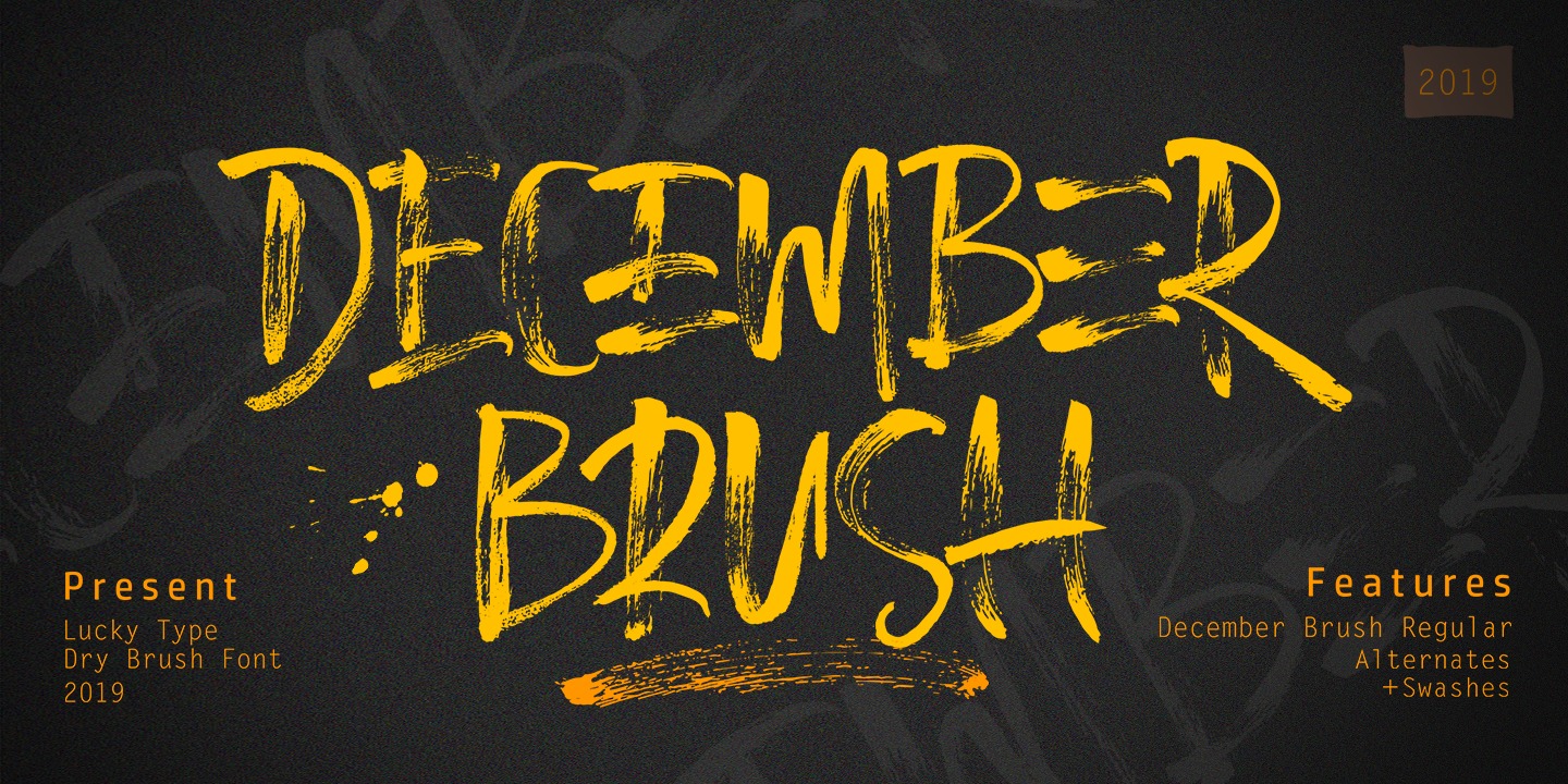 Пример шрифта December Brush